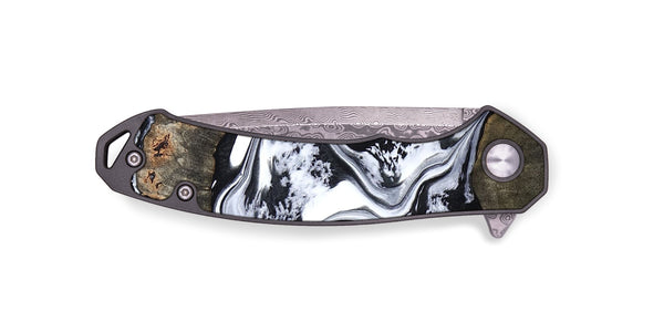 EDC Wood Pocket Knife - Novah (Black & White, 800750)