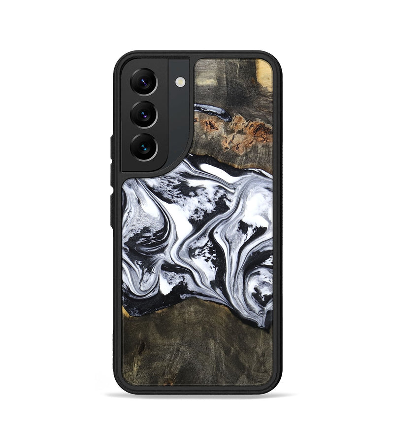 Galaxy S22 Wood Phone Case - Novah (Black & White, 800750)