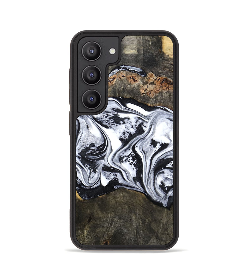 Galaxy S23 Wood Phone Case - Novah (Black & White, 800750)
