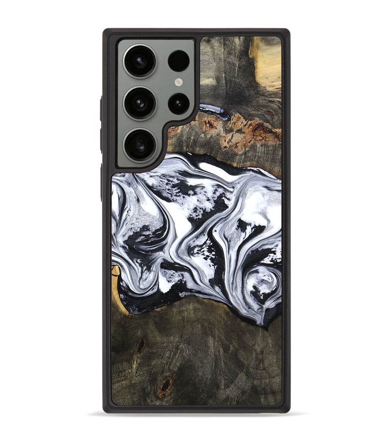 Galaxy S23 Ultra Wood Phone Case - Novah (Black & White, 800750)