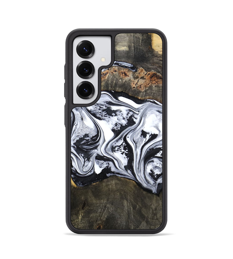 Galaxy S25 Wood Phone Case - Novah (Black & White, 800750)