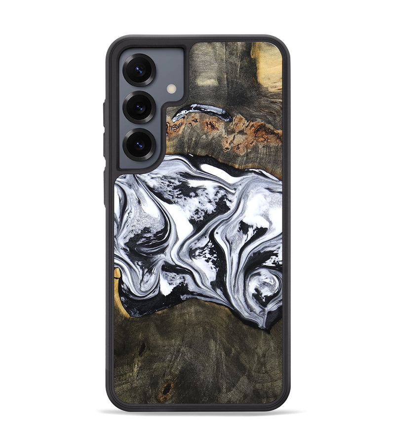 Galaxy S25 Plus Wood Phone Case - Novah (Black & White, 800750)