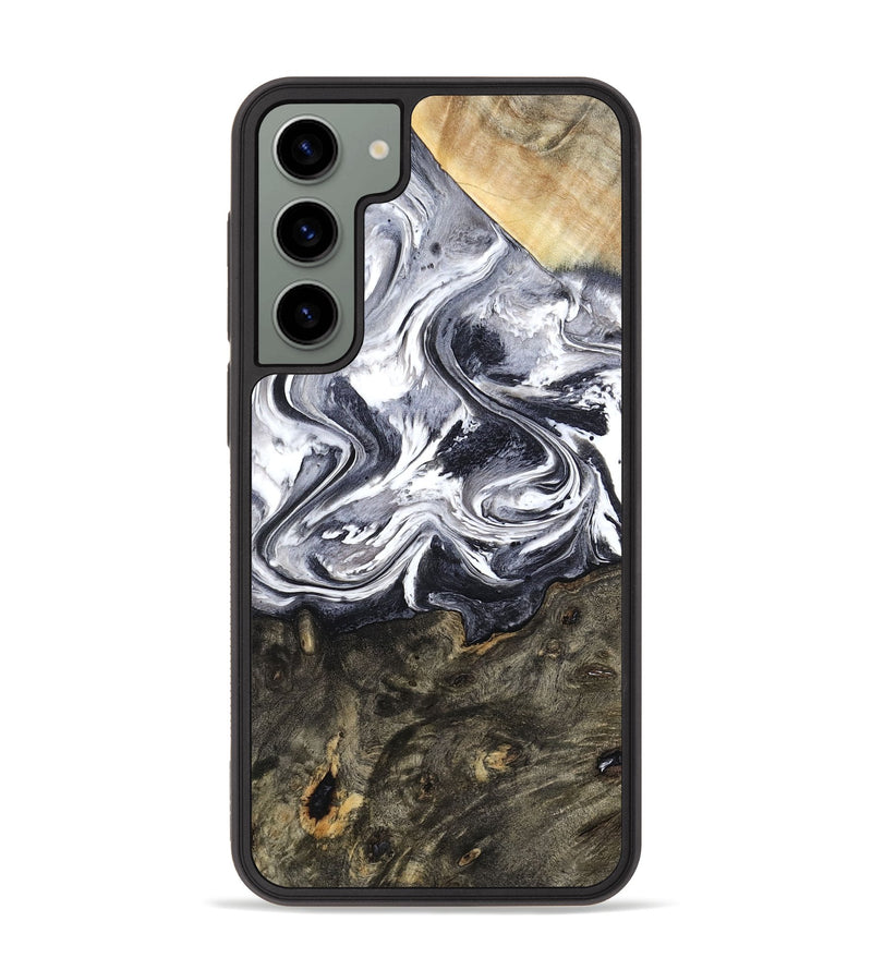 Galaxy S23 Plus Wood Phone Case - Latrell (Black & White, 800751)
