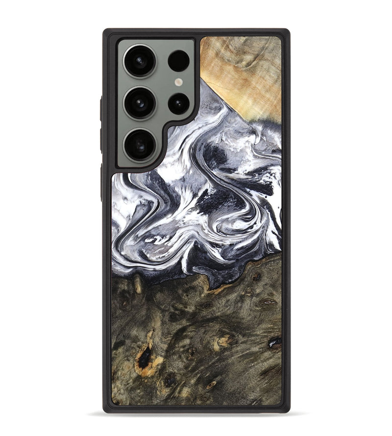 Galaxy S23 Ultra Wood Phone Case - Latrell (Black & White, 800751)