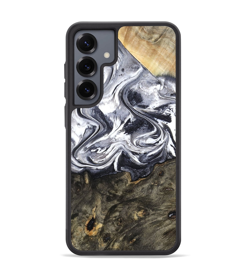 Galaxy S25 Plus Wood Phone Case - Latrell (Black & White, 800751)