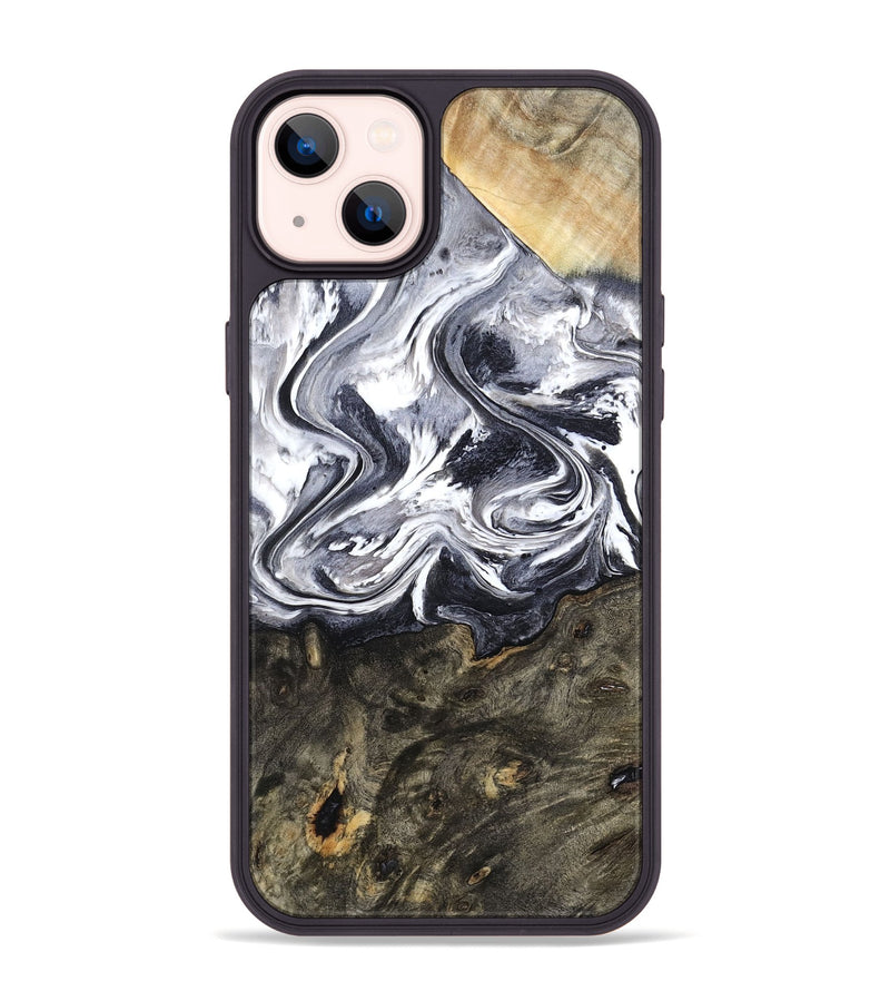 iPhone 14 Plus Wood Phone Case - Latrell (Black & White, 800751)