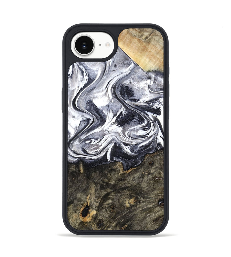 iPhone 16e Wood Phone Case - Latrell (Black & White, 800751)