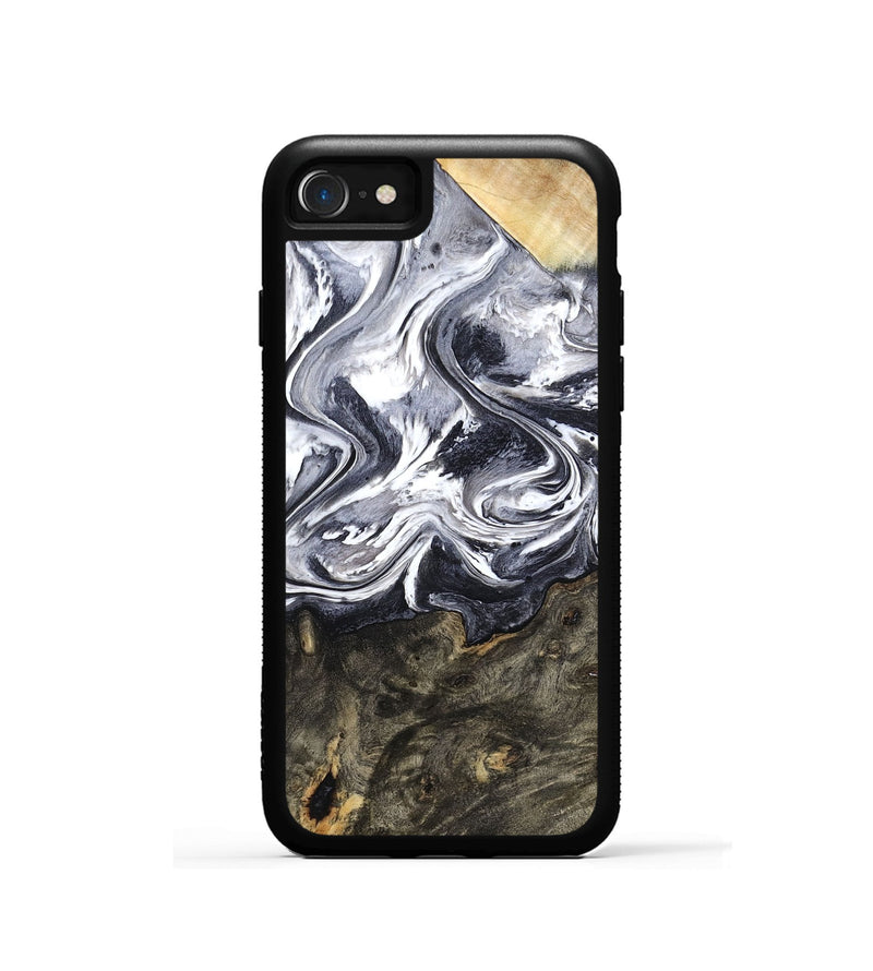 iPhone SE Wood Phone Case - Latrell (Black & White, 800751)