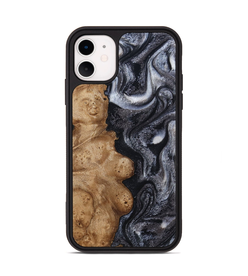 iPhone 11 Wood Phone Case - Glen (Black & White, 800754)