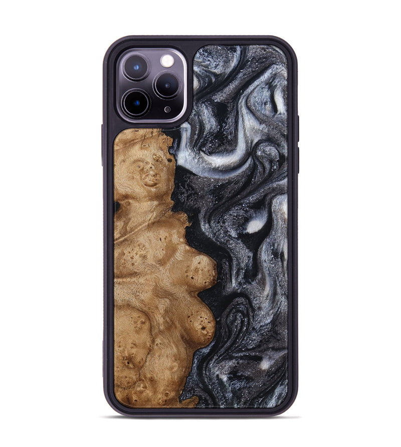 iPhone 11 Pro Max Wood Phone Case - Glen (Black & White, 800754)
