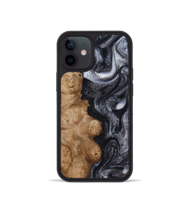 iPhone 12 mini Wood Phone Case - Glen (Black & White, 800754)