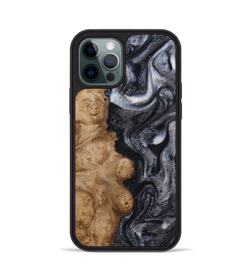 iPhone 12 Pro Wood Phone Case - Glen (Black & White, 800754)