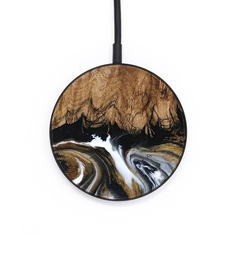 Circle Wood Wireless Charger - Jerry (Black & White, 800755)