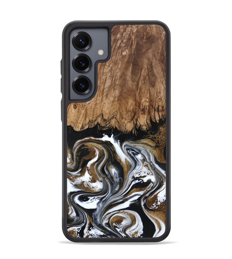 Galaxy S25 Plus Wood Phone Case - Jerry (Black & White, 800755)