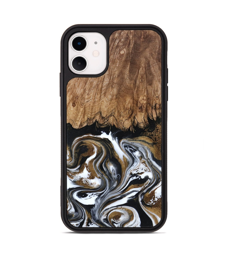 iPhone 11 Wood Phone Case - Jerry (Black & White, 800755)