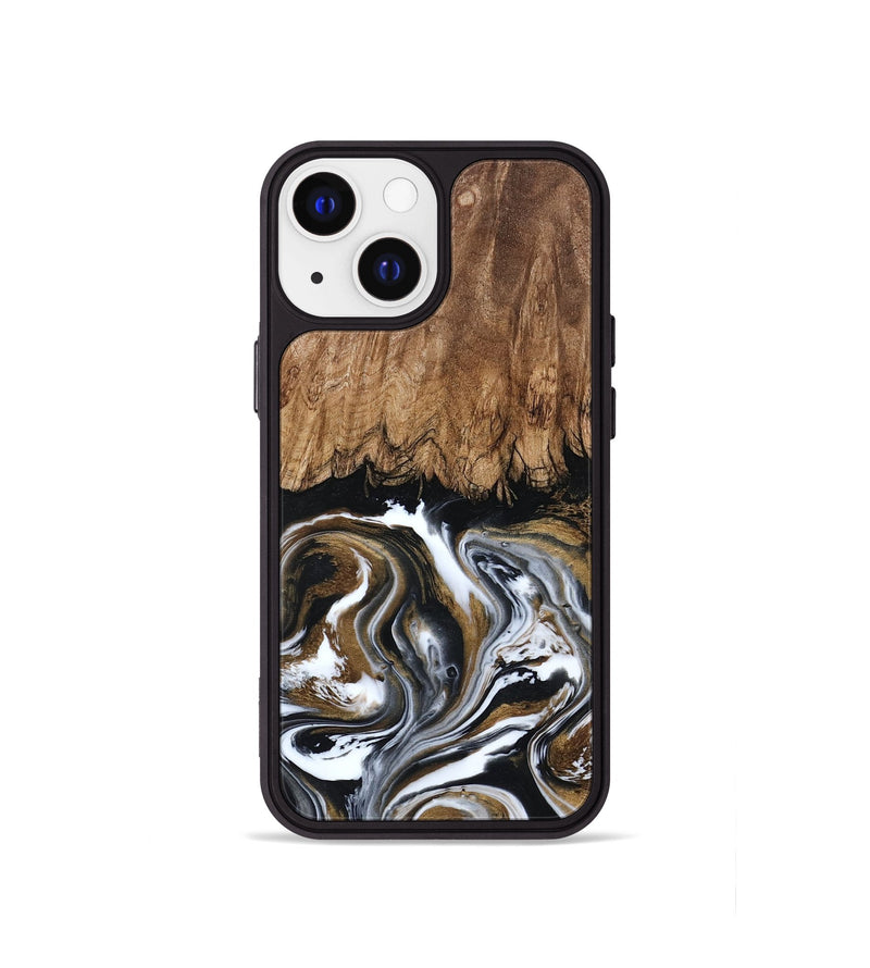 iPhone 13 mini Wood Phone Case - Jerry (Black & White, 800755)