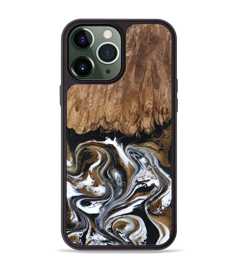 iPhone 13 Pro Max Wood Phone Case - Jerry (Black & White, 800755)