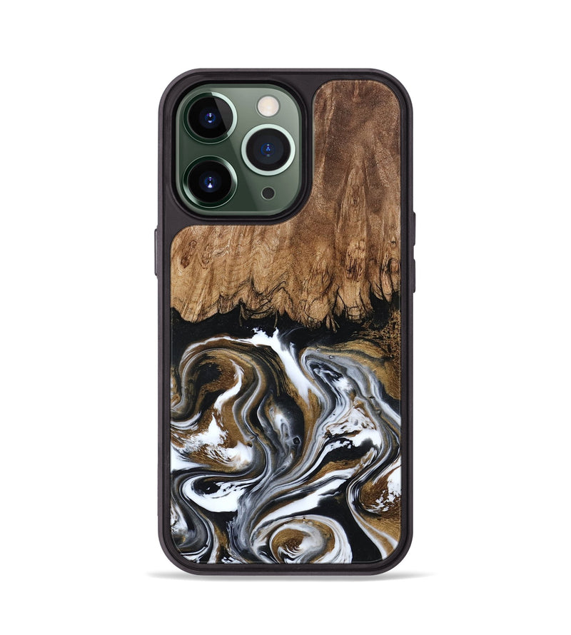 iPhone 13 Pro Wood Phone Case - Jerry (Black & White, 800755)