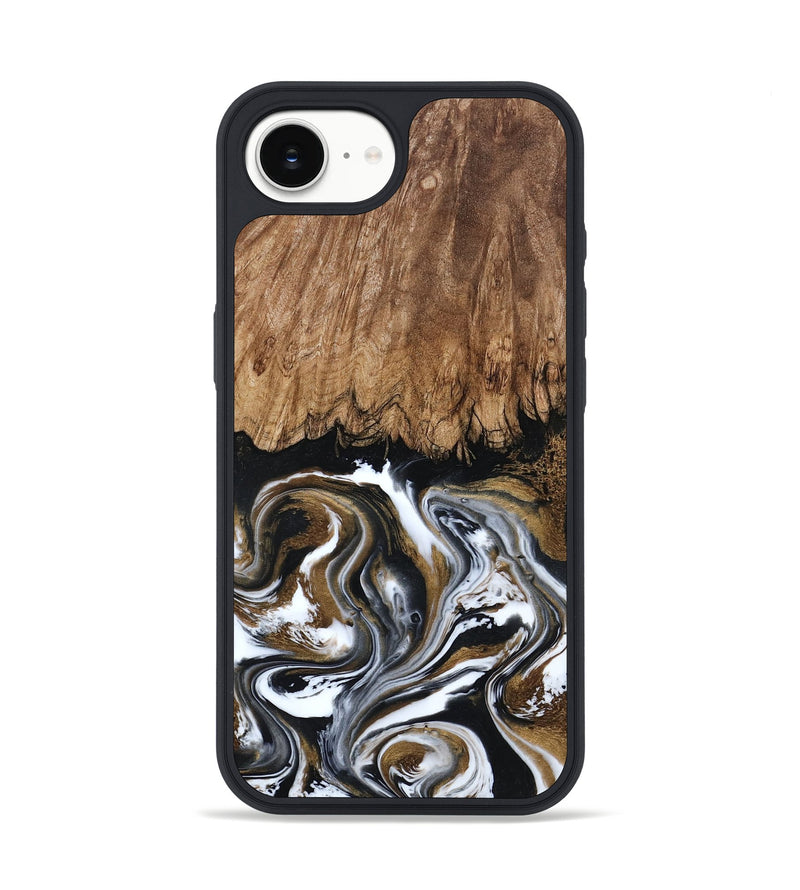 iPhone 16e Wood Phone Case - Jerry (Black & White, 800755)