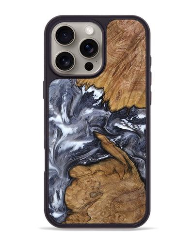 iPhone 16 Pro Max Wood Phone Case - Nikki (Black & White, 800756)