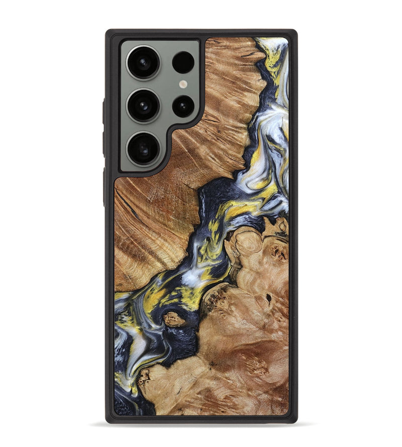 Galaxy S23 Ultra Wood Phone Case - Yousef (Black & White, 800757)