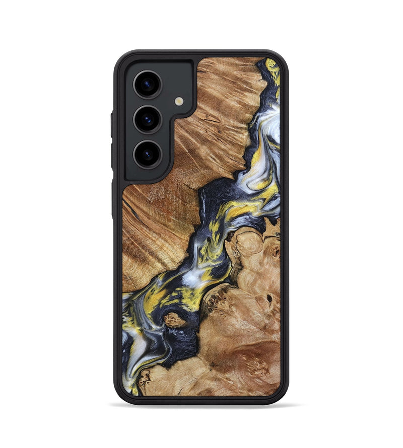 Galaxy S24 Wood Phone Case - Yousef (Black & White, 800757)