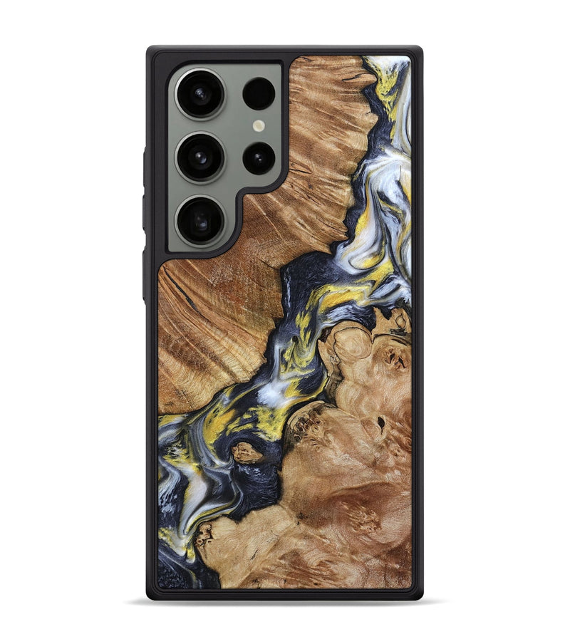 Galaxy S24 Ultra Wood Phone Case - Yousef (Black & White, 800757)