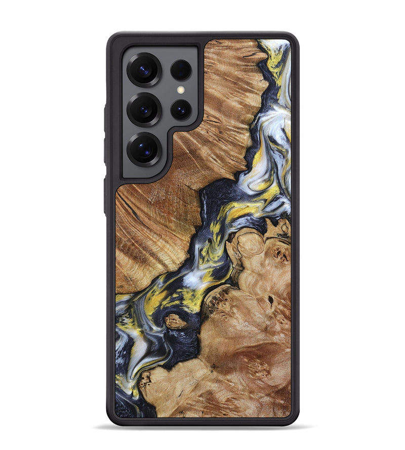 Galaxy S25 Ultra Wood Phone Case - Yousef (Black & White, 800757)