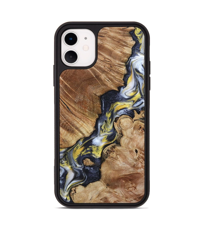 iPhone 11 Wood Phone Case - Yousef (Black & White, 800757)