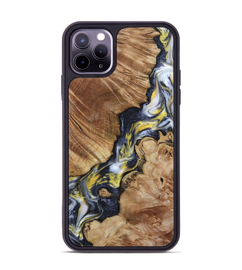 iPhone 11 Pro Max Wood Phone Case - Yousef (Black & White, 800757)