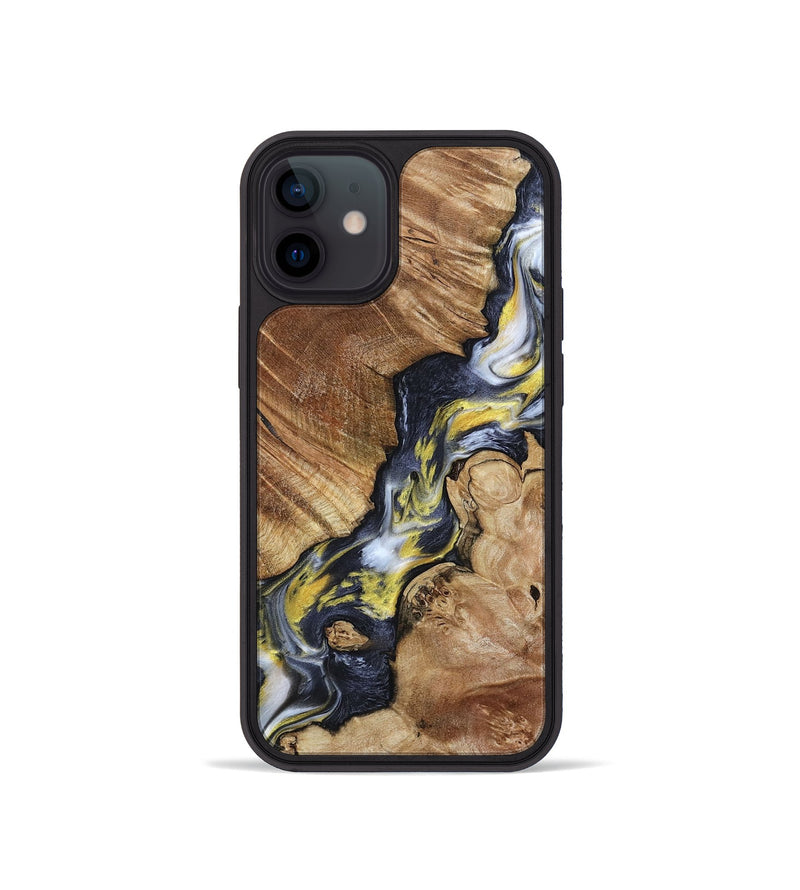 iPhone 12 mini Wood Phone Case - Yousef (Black & White, 800757)