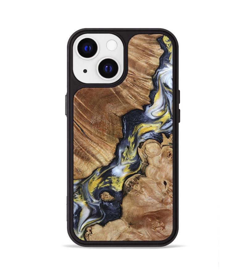 iPhone 13 Wood Phone Case - Yousef (Black & White, 800757)