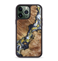 iPhone 13 Pro Max Wood Phone Case - Yousef (Black & White, 800757)