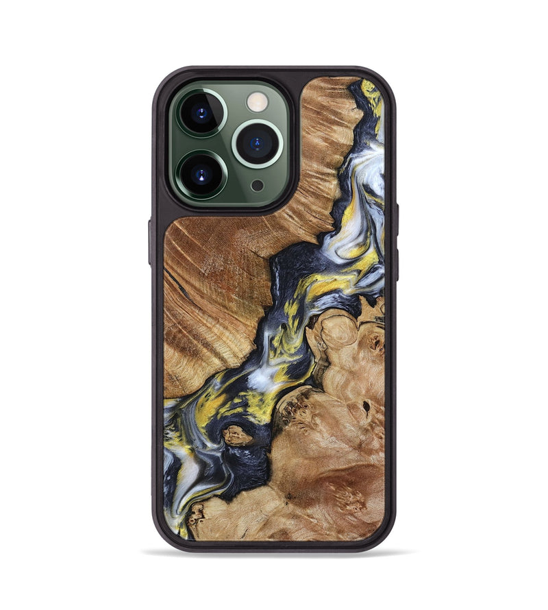 iPhone 13 Pro Wood Phone Case - Yousef (Black & White, 800757)