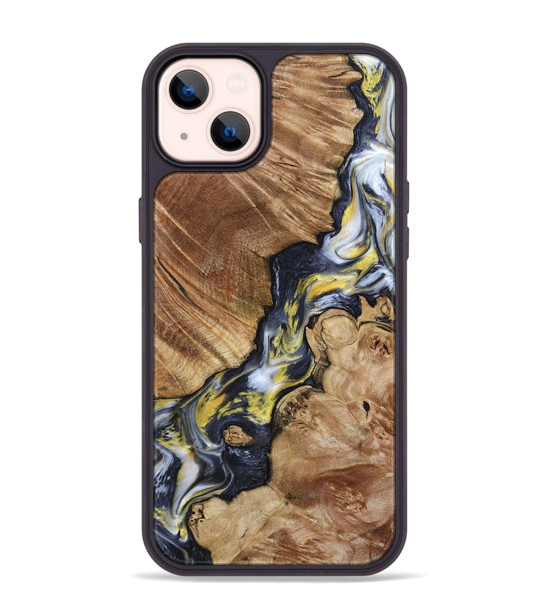 iPhone 14 Plus Wood Phone Case - Yousef (Black & White, 800757)
