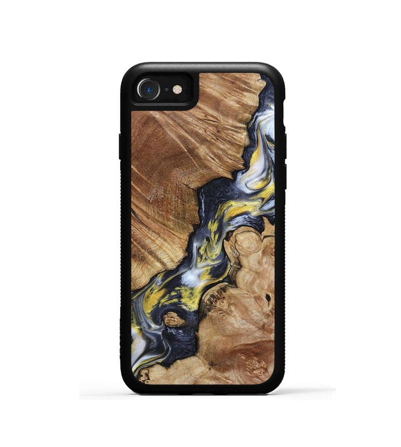 iPhone SE Wood Phone Case - Yousef (Black & White, 800757)