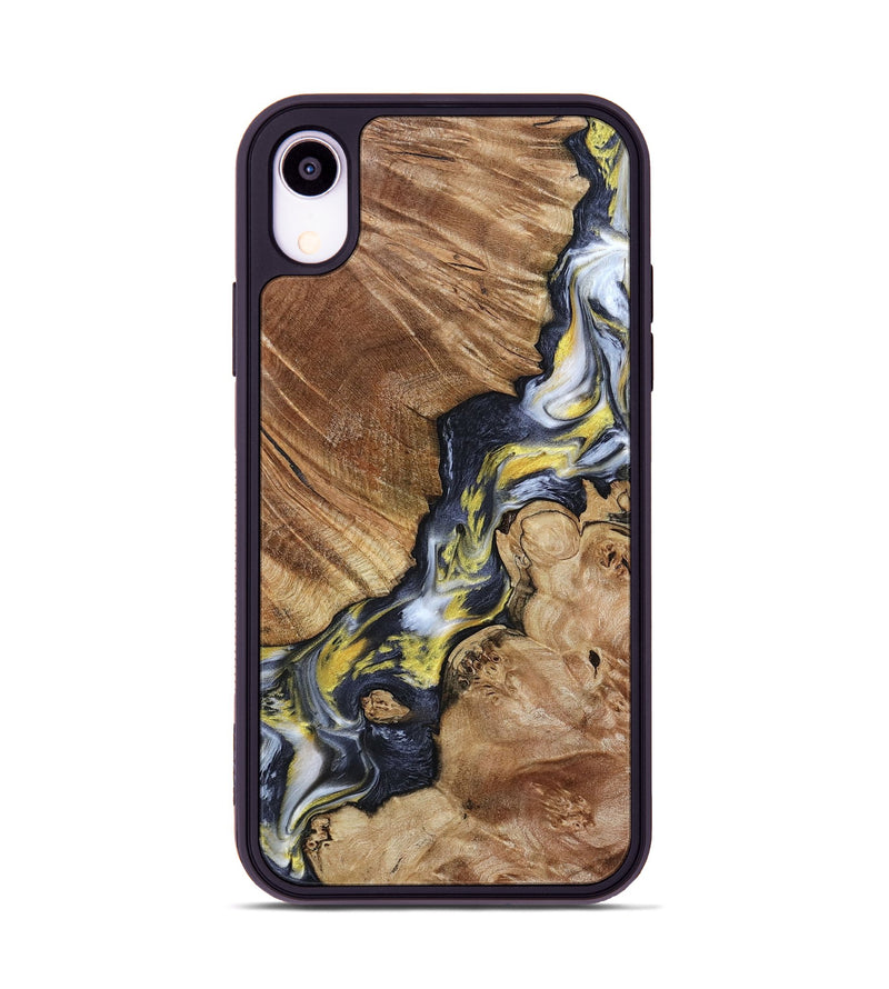 iPhone Xr Wood Phone Case - Yousef (Black & White, 800757)