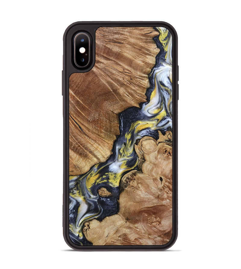 iPhone Xs Max Wood Phone Case - Yousef (Black & White, 800757)