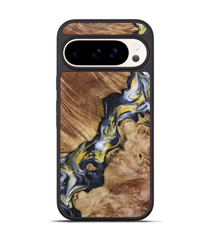 Pixel 9 Wood Phone Case - Yousef (Black & White, 800757)