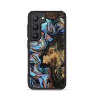 Galaxy S23 Wood Phone Case - Loula (Teal & Gold, 800762)