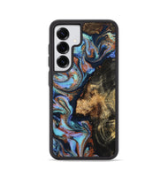 Galaxy S25 Wood Phone Case - Loula (Teal & Gold, 800762)