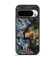 Pixel 10 Wood Phone Case - Loula (Teal & Gold, 800762)