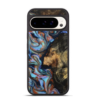 Pixel 9 Wood Phone Case - Loula (Teal & Gold, 800762)
