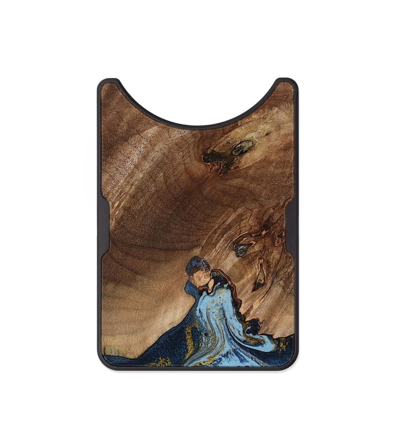 Alloy Wood Wallet - Delois (Teal & Gold, 800763)