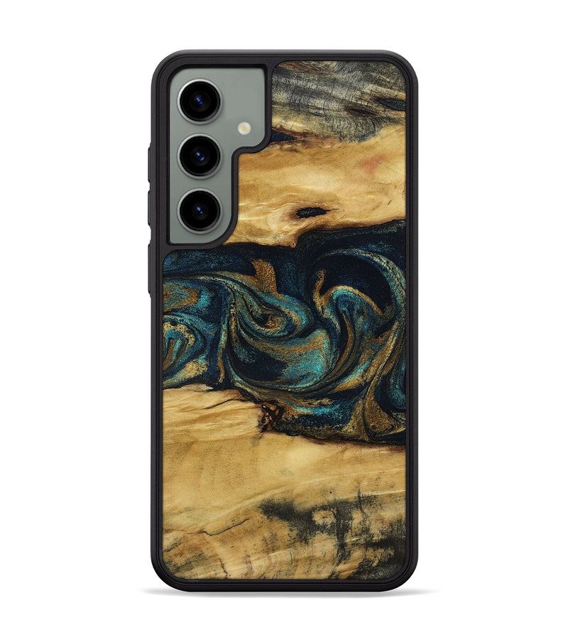 Galaxy S24 Plus Wood Phone Case - Jeromy (Teal & Gold, 800766)