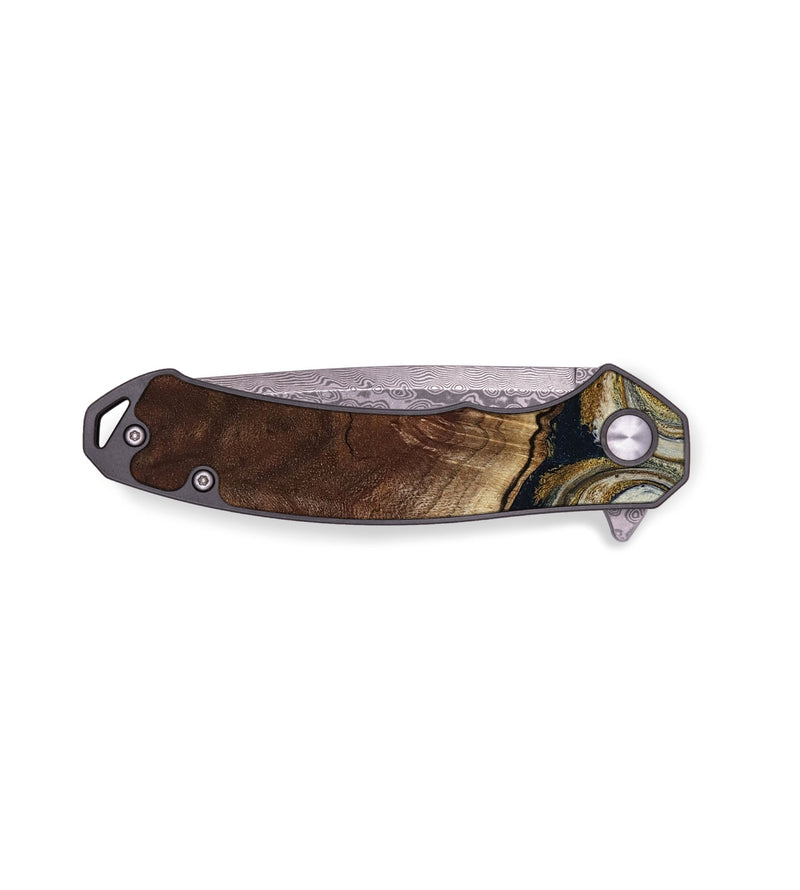 EDC Wood Pocket Knife - Kyle (Black & White, 800768)