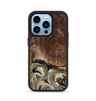 iPhone 14 Pro Wood Phone Case - Kyle (Black & White, 800768)
