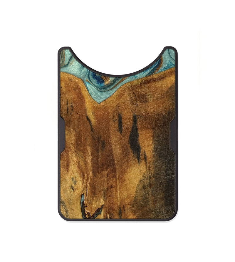 Alloy Wood Wallet - Rocio (Teal & Gold, 800771)