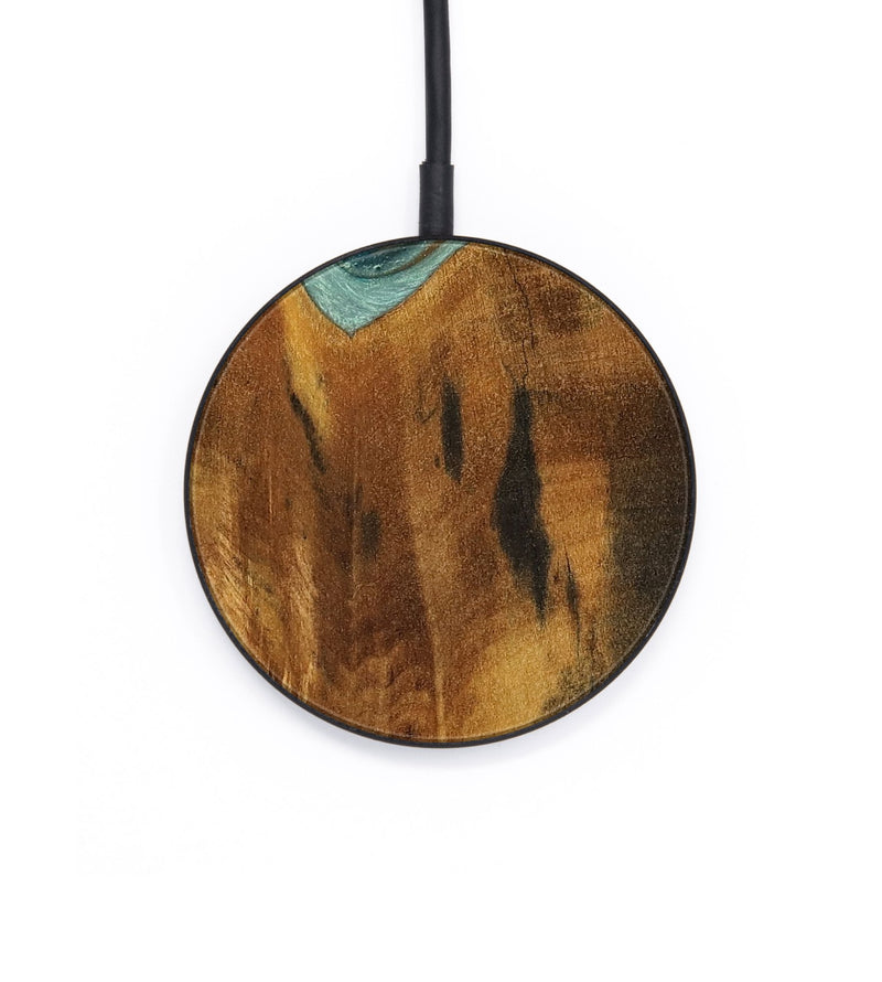 Circle Wood Wireless Charger - Rocio (Teal & Gold, 800771)