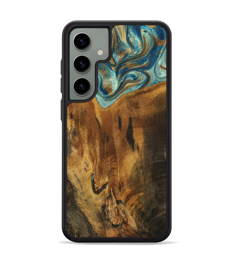 Galaxy S24 Plus Wood Phone Case - Rocio (Teal & Gold, 800771)